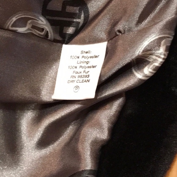 NWOT Women’s Dennis Basso faux fur coat - black - 3X - Picture 8 of 11